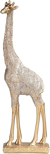 Miniatura 1 de ICE ARMOR Figura de jirafa de 14.25 pulgadas de alto en acabado dorado escritorio de oficina, hogar, sala de estar, decoración de mesa, regalo