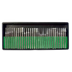 HTS 401B3 90 Pc Multi-Grit Diamond Burr Set (600 Fine, 150 Medium, 40 Coarse)