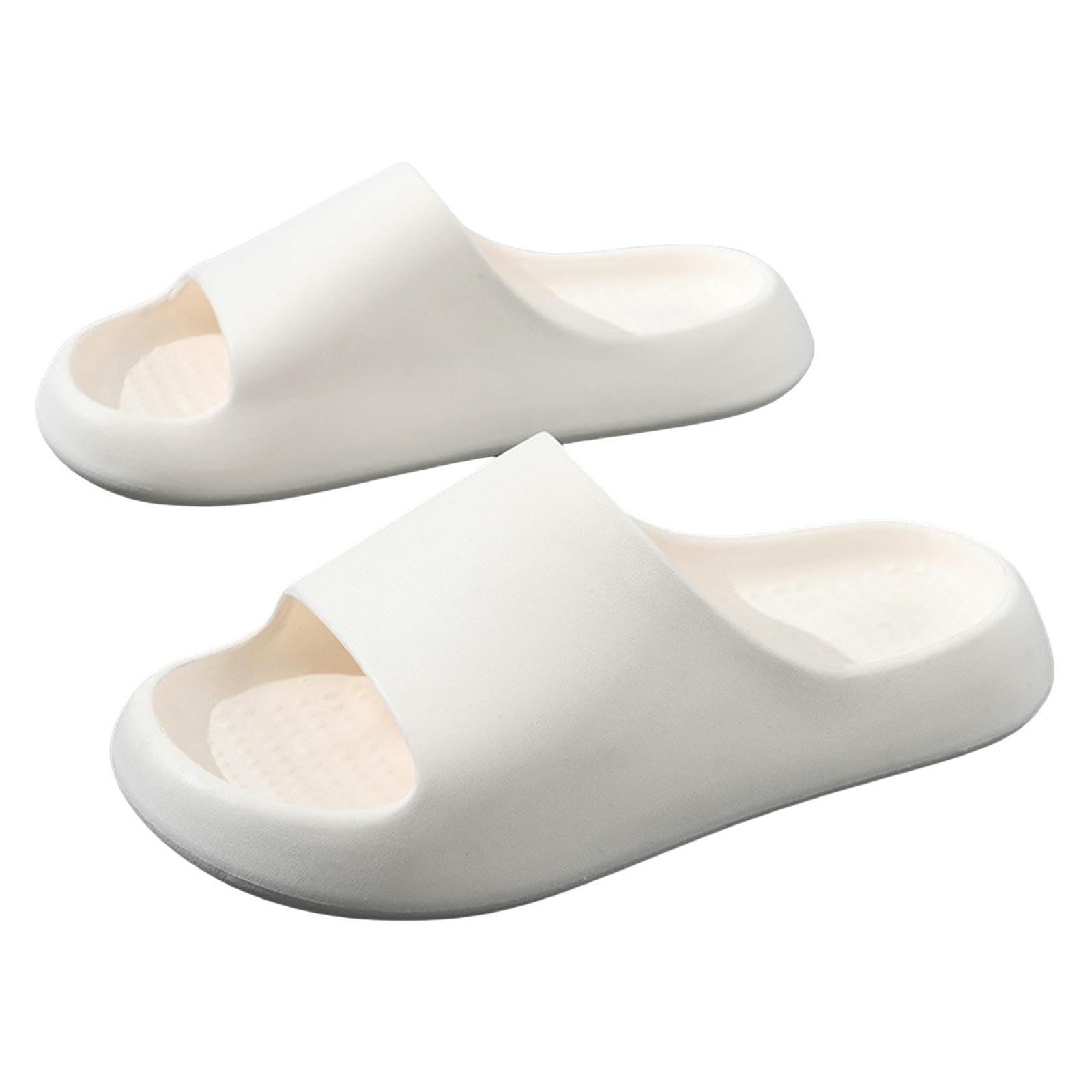 Claquette Hommes Eva Couple Pantoufles Non Glissées Épaissies D'extérieur Usure des Tongs Intérieurs D'été Sandales De Merde Merde-blanc-44-45