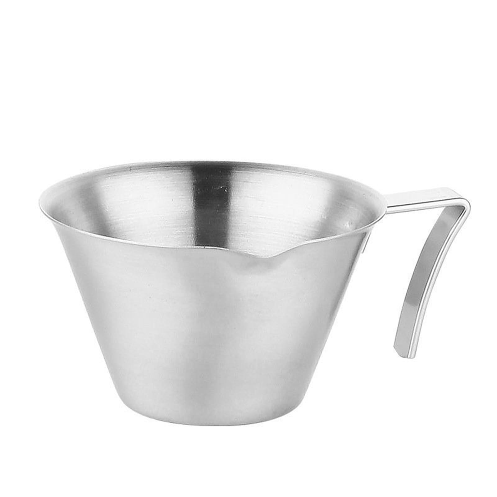 Taza de café acero inoxidable, taza extracción Espresso con boquilla guía, práctica onzas, accesorios cocina y cafetería, 3 uds Para Espumar(White-100ml)
