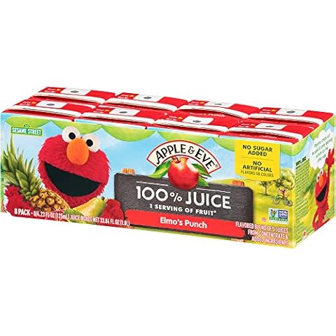 Apple & Eve Sesame Street Juice, Elmo's Punch, 4.23 Fluid-oz., Pack of 8 Cover