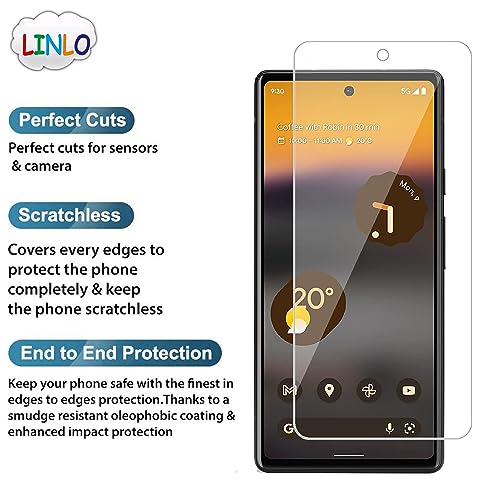 Image of Tempered Glass Screen Protector Compatible for Google Pixel 7A /6A with Full Screen Coverage; Except Edges and Easy Installation Kit(Transparent), Pack of 1