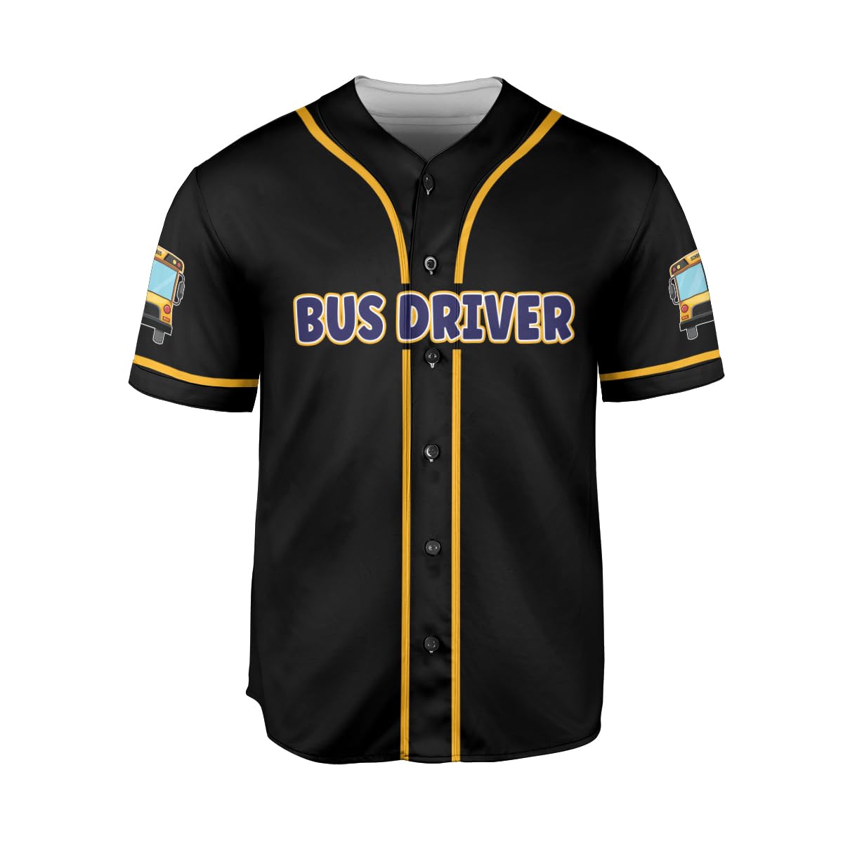 MonkeyVan Personalized School Bus Driver Baseball Jersey Yellow Bus Driver Pride Bus Driver Jersey Soccer for Men and Women BD14
