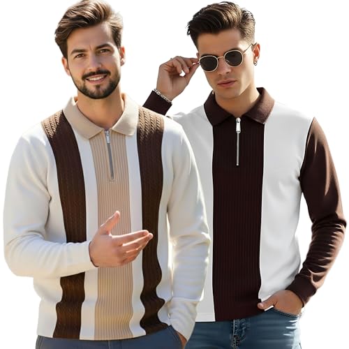 Image of T-Shirt for Men Zip Neck Texture Self Design Cotton Blend Mens Tshirts