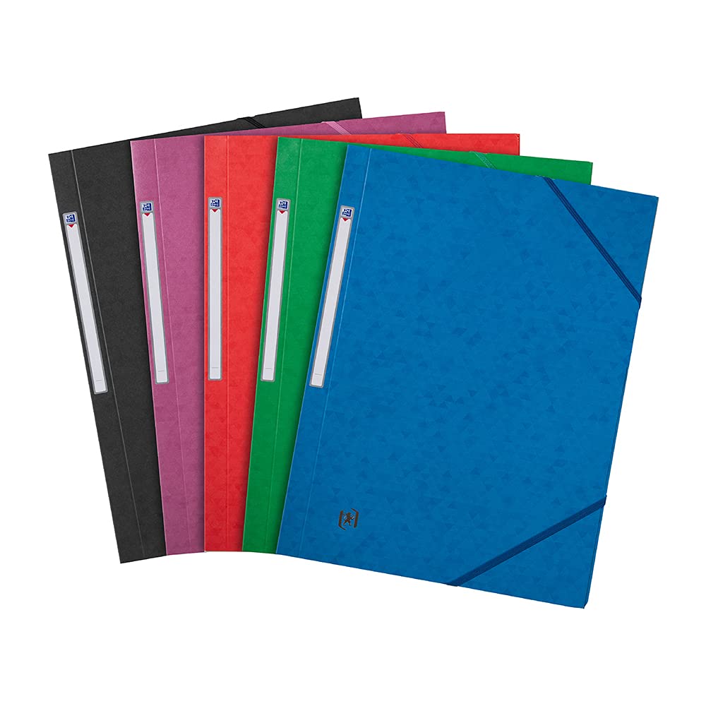 Oxford, A4 Document Wallet, Assorted Bright, 5 Folders.