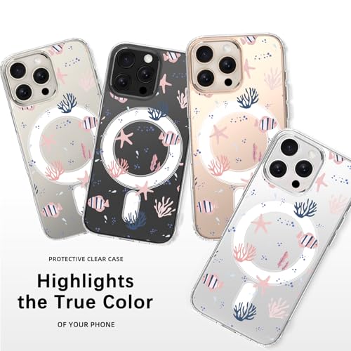 Coque iPhone 15 Pro Max compatible aimant ocean transparente fille - 2