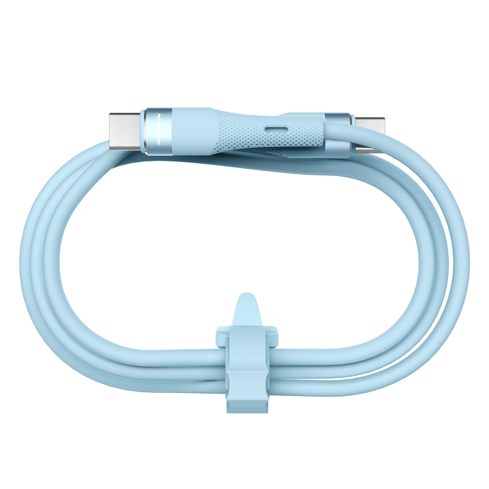 Nillkin Cable Type C to C 1.2 m 4 Feet PD 60 Watt Fast Charging & 480 Mbps Transmission Flowspeed Liquid Silicon Blue Color-image-17