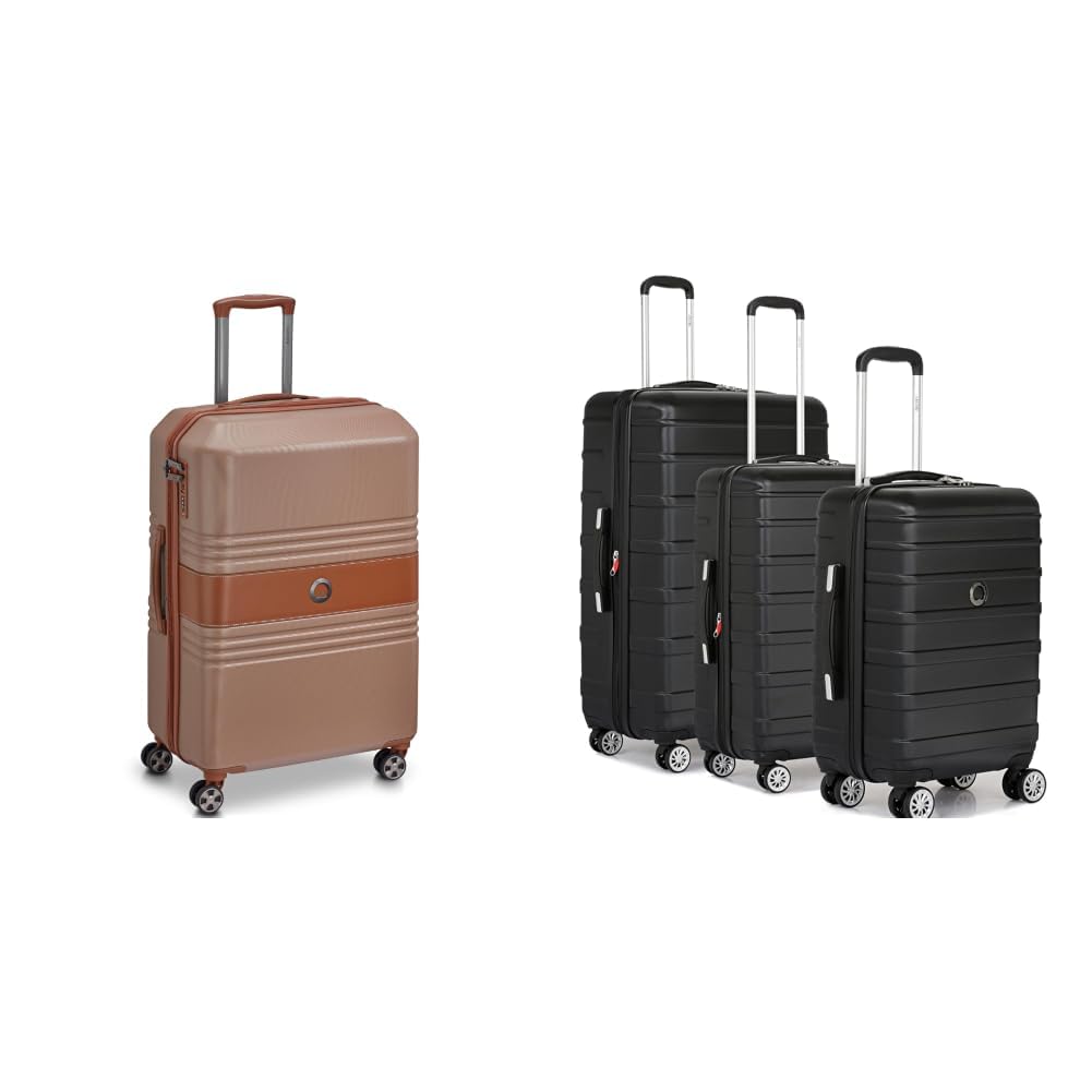 delsey paris Paulette 69.5 cms Medium Check-in ABS/Polycarbonate Hard Sided 8 Wheels and Expandable + Margot Trolley Bags Set of 3 Cabin, Medium & Large Luggage Premium Hardside-picture-46