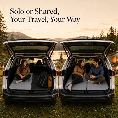 Image of Car Mattress Non-Inflatable Car Camping Mattress, Foldable Trunk Sleeping Pad with Split Design, Portable Car Bed for Road Trips, Camping, Travel, for Kia NIRO 2023-2026，for Kia
