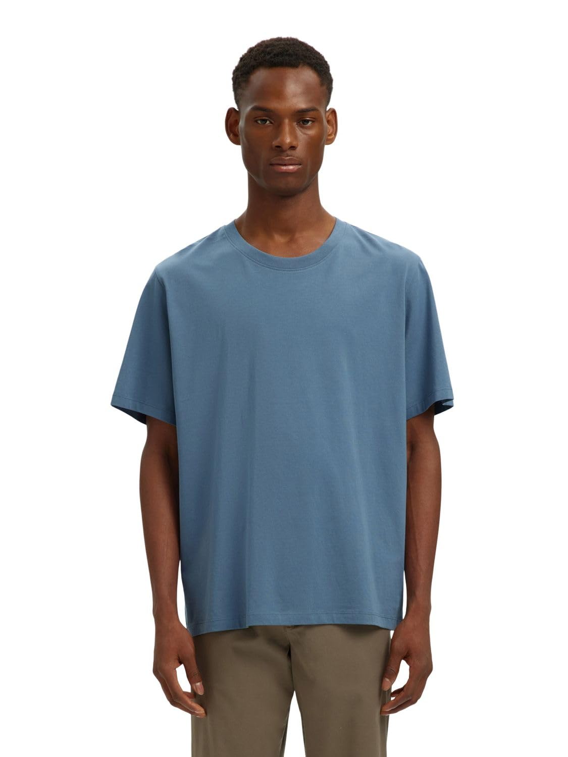 SELECTED MEN Slhaspen SS O-Neck Tee Noos, Blue Mirage, L