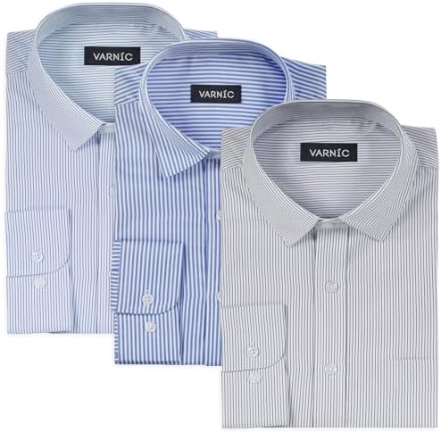 （21:00時点） [VARNIC] バルニック ワイシャツ 長袖 メンズ 3枚セット 形態安定 立体縫製 通気速乾 抗菌防臭 ビジネス 通学通勤 冠婚葬祭 男女兼用