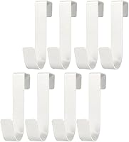 Vista 6 de Gancho para colocar sobre el gabinete, 8 piezas sobre la puerta, gancho negro para puerta de gabinete, ganchos de acero inoxidable para armario