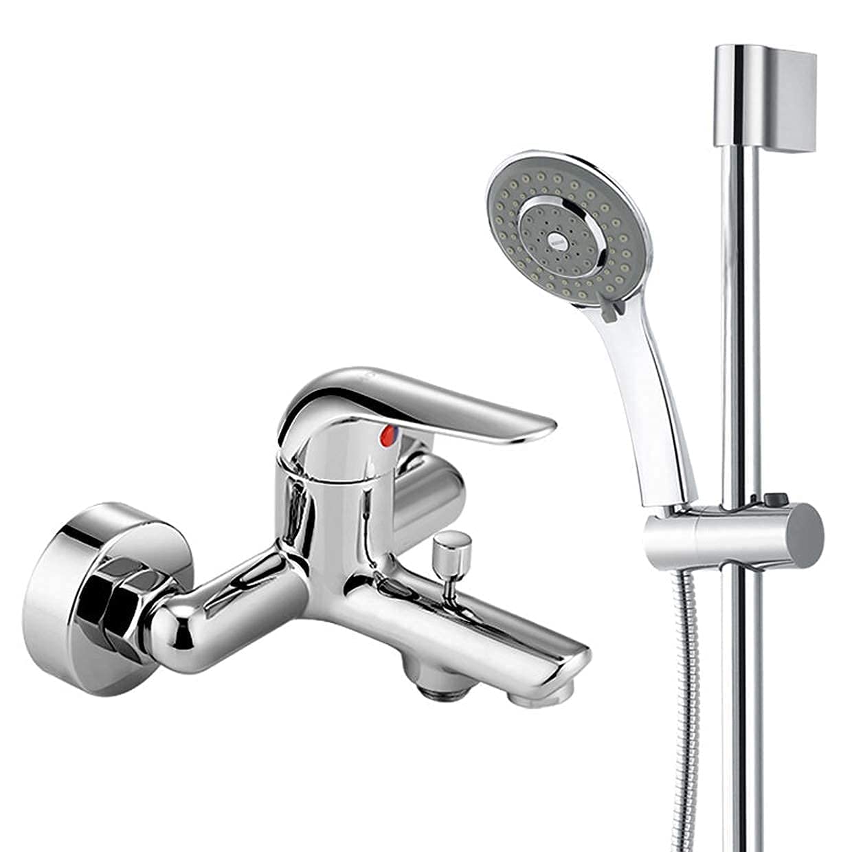 Système de douche chromé effet pluie et douchette à main 2 fonctions
