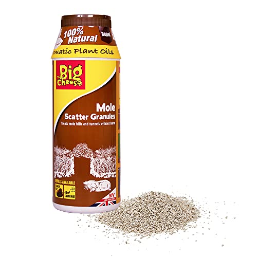 The Big Cheese Mole Scatter Granules - 450g, Natural/ Biodegradable Eﬀective Mole Deterrent...