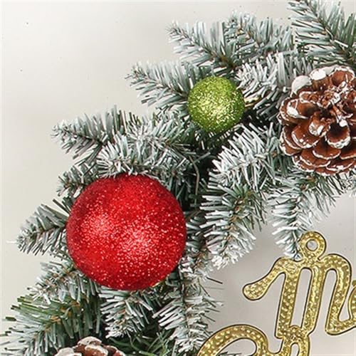 Couronne de Noël 30cm lot de 2 suspensions sans entretien - 5