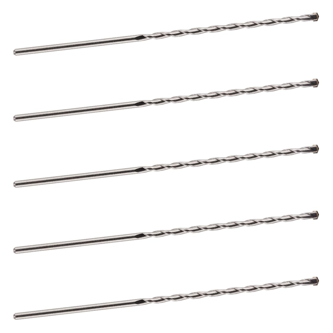9mm x 300mm TCT Tipped Masonry Drill Bits (Pack Of 5) For Concrete Brick Porcelain Ceramic Tile Plastic Wood