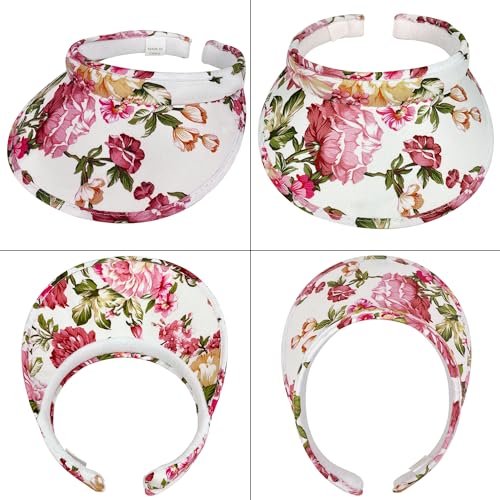 Image of 2 Pack Sun Visor Hats Women Men Clip On Wide Brim Visors Hat Outdoor Sports Golf Beach Travel Tennis Caps