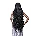 AGPtEK 40 Inches Heat Resistant Long Curly Wave Wig with Full Head Clip - Black