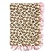 Hudson Baby Fur Blanket with Satin Ruffle, Leopard