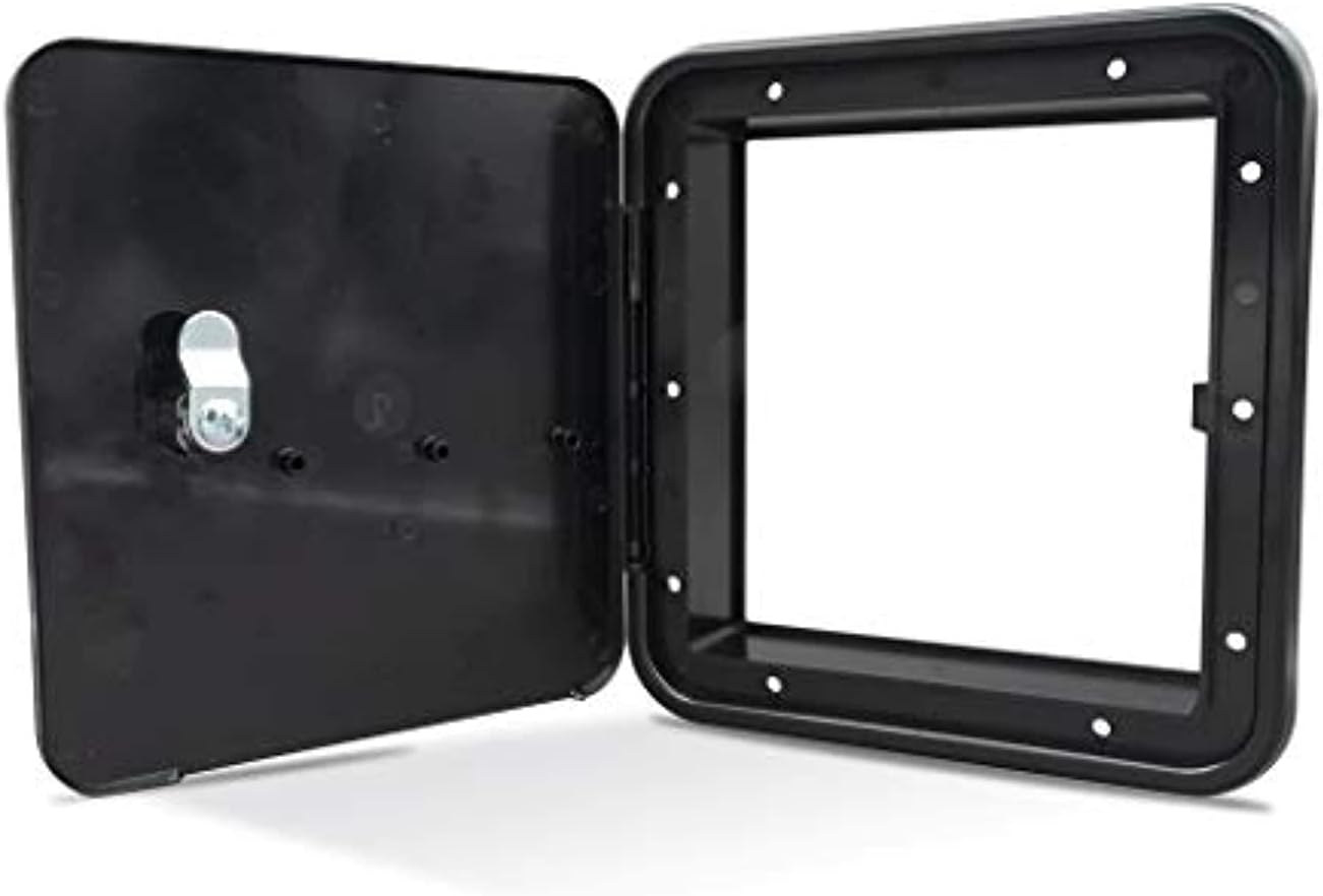 Thetford|B&B Molders RV Replacement Parts and Accessories RV Camper Recreational Multi-Purpose/Fuel Gas Hatch Without Back Black PN 94308