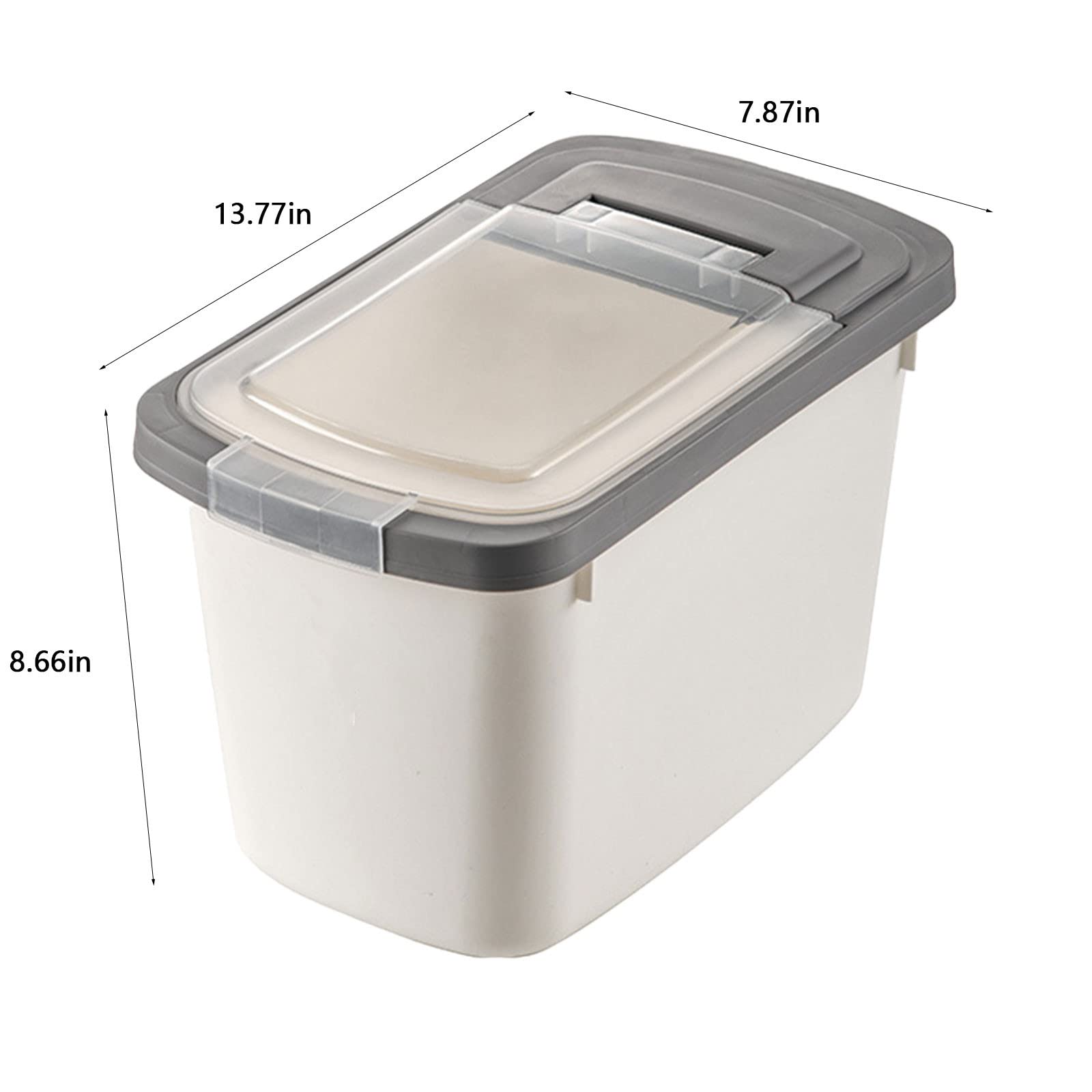 5kg Rijst Dispenser, Dubbele Vat Graan Opslag Emmer Verzegelde Vochtbestendige Rijst Emmer met Maatbeker voor Rijst Graan Meel Soja (Rosé goud