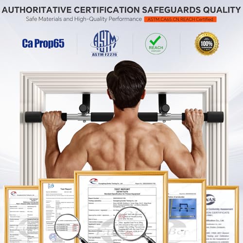 Image of Ally Peaks Pull Up Bar for Doorway,Multiple Levels Width Adjustable Pull Up Bar Accurately Match Wide and Narrow doorframe,Indoor Chin-Up Bar Workout Bar,USA Original Patent