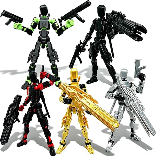 Image of Dumwick 2026 New Titan13 Action Figure,Lucky Robot 13 Action Figure,3D Printed Multi Jointed Action Figures for Adults,Desktop Decorations (5PCS)
