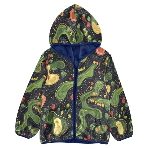 Abstract Landscape Design Elements Toddler Fleece Jacket Girl Boys Hooded Fleece Jacket Coat