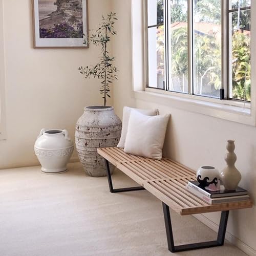 WXZXWXZX Banco de Madera Comedor Banqueta Banco Vestuario Banco Pie de Cama Otomana Reposapies Salon para Pasillo Salón Sala de Estar Entrada Recibidor(180cm/71in)
