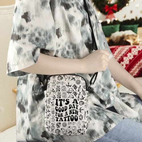 WCGXKO Tattoo Gift Tattoo Artist Gift Tattoo Inspired Gift It’s A Good Day for A New Tattoo Crossbody Bag4