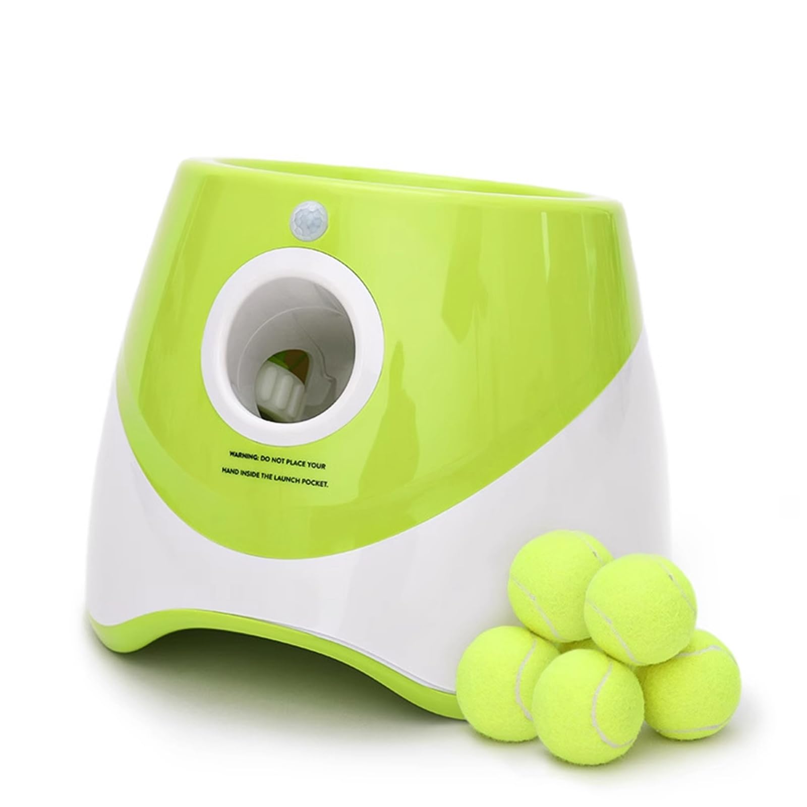 Lanceur de balle automatique avec balles de tennis, distance réglable pour jeu interactif avec chiens de petite et moyenne taille