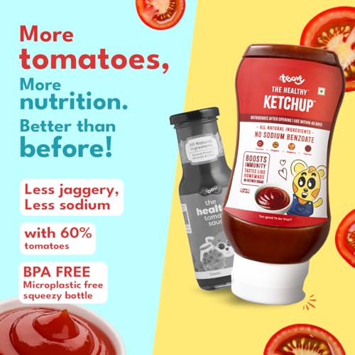 Image of Troovy Healthy Sauce | Pizza Pasta Sauce & Tomato Ketchup | 100% Chemical Free | No Preservatives | No MSG | No Processed Sugar (uses Jaggery) | All Natural Ingredients | Pack of 2