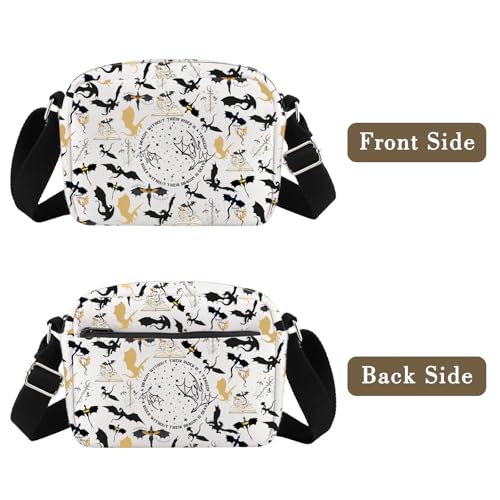 MBMSO 4th Wing Crossbody Bag 4th Wing Dragon Gifts for Dragon Lovers Fantasy Novels Gifts for FW Book Readers 4th Wing Merch3