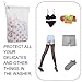 TENRAI 3 Pack (3 Medium) Delicates Laundry Bags, Bra Fine Mesh Wash Bag, Use YKK Zipper, Have Hanger Loops, Zippered, Protect Best Clothes in The Washer (White)