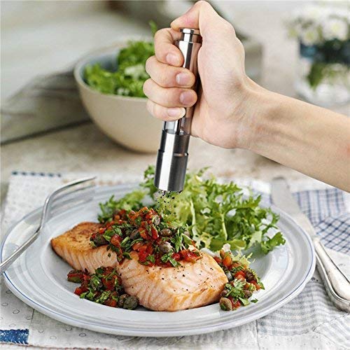Stainless Steel Salt & Pepper Grinder - Adjustable Coarseness -1