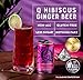 Q HIBISCUS GINGER BEER with Real Ginger, Hibiscus, & Organic Agave - Cocktails & Mocktails - Real Ingredients, Perfectly Carbonated & Less Sweet - 80 Calories per Can - 7.5 Fl Oz Cans (Pack of 24)