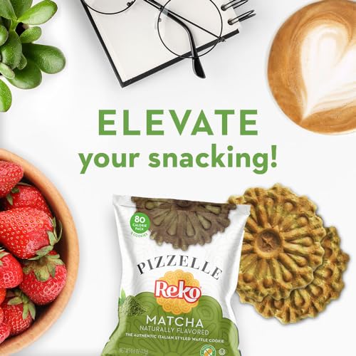 Reko Pizzelle Waffle Cookies, Individually Wrapped Single Serve Snack Packs - Italian Cookies With No Artificial Flavors, Colors Or Preservatives - 5 Cookies Per Pack, Box Of 12 – Matcha thumb #2