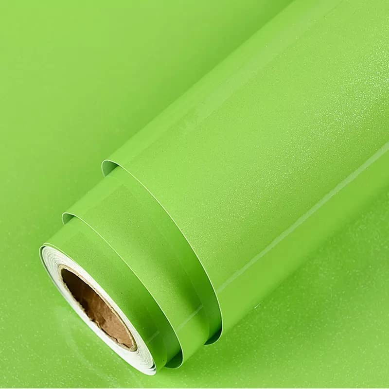 ERATO Glossy Wallpaper Peel & Stick Vinyl Contact Paper Self Adhesive Wallpaper for Kitchen Cabinets Furniture Countertop Removable Waterproof Wallpaper (Green Glossy, 2 Feet x 5 Feet)