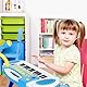 Love&Mini Kinder Klaviertastatur für Baby - Musikspielzeug für Baby Jungen Mädchen 3 4 5 Jahre alt Geburtstagsgeschenk mit Mikrofon 31 Tasten (Marineblau, 3-5 Jahre)