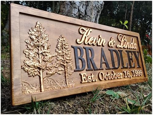 Rustic Wedding Signs Wood Wall Art Personalized Couples Gift Idea...