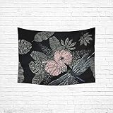 InterestPrint Tropical Pattern Wall Art Tapestry Aesthetic Bedroom Decor Wall Art Room Decor Wall Ar