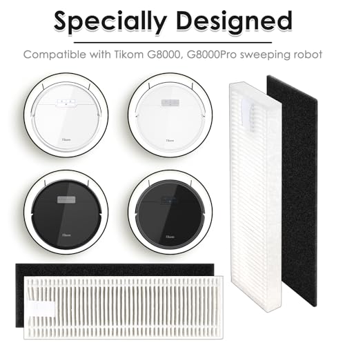HEPA-Filter Kompatibel mit Tikom G8000/G8000 Pro, Nass- und Trockensauger-Filter-Set, 12 Filter, 12 Stück