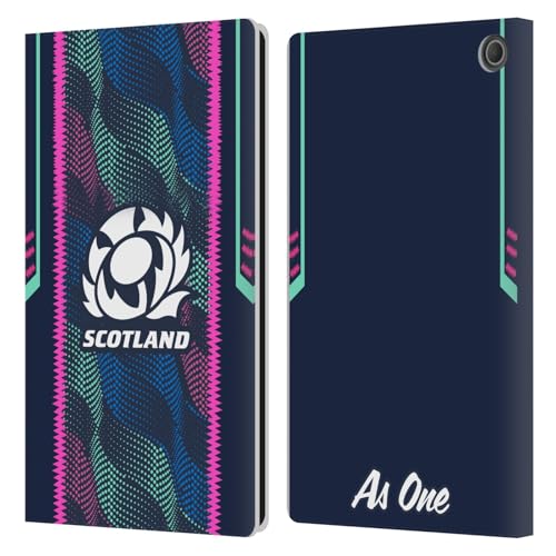 Étui en cuir fine finition écusson Scotland Rugby pour Amazon Fire Max 11