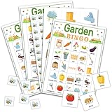 CIAEXRN Garden Bingo Game Cards 24 Players Garden Theme...