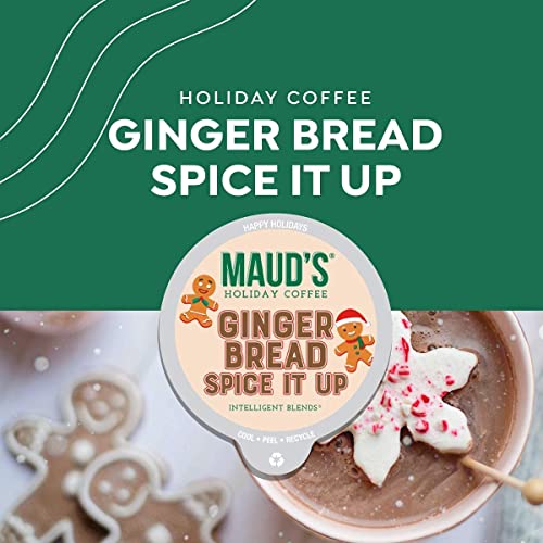 Maud's Winter Flavored Coffee Variety Pack (Holiday Coffee Variety Pack), 42Ct. Solar Energy Produced Recyclable Winter Flavored Variety Coffee Pods - 100% Arabica Coffee California Roasted, Kcup Compatible #TOP4
