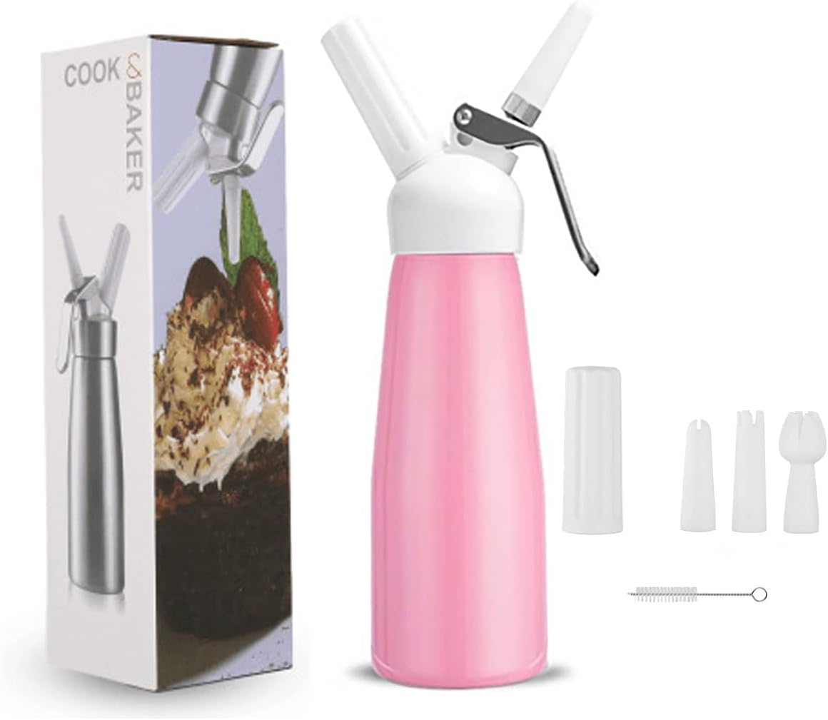 Professional Whipped Cream Dispenser, Aluminum Whipped