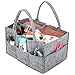 Amazon Brand – Umi Baby Windel Caddy, tragbar Wickeltasche Organizer Multifunktionale Wickeltasche Aufbewahrungsbox Caddy mit Wechselbaren Fächer für Kinderzimmer, Auto und Reisen-Grau