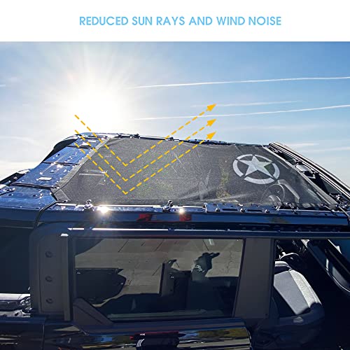 Sukemichi Sunshade For Ford Bronco, Full Length Mesh Sun
