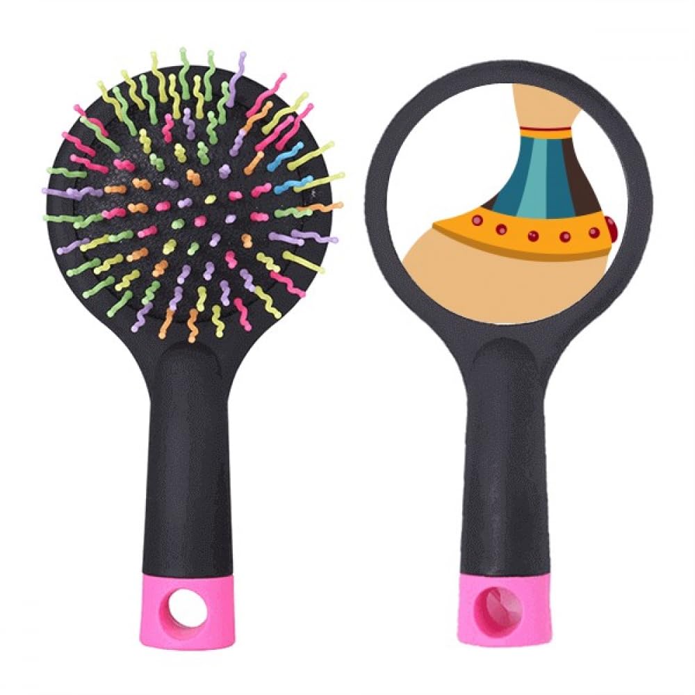 Brosse à cheveux démêlante design totem chat égyptien aux finitions soignées - 4