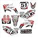 Gráficos Pegatinas Personalizadas Motocicletas Deco Kit para Honda CRF 450 CRF450R 2006-2008 CRF250R CRF 250 2005 2006 2007 2009 calcomanías decoración (Color : 1)